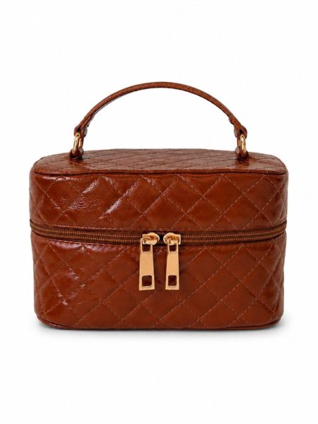 Bolsa Kim Matelassê Couro Orginal Caramelo