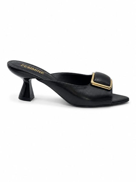 TAMANCO BICO FOLHA SALTO KITTEN HEELS LORENA PRETO