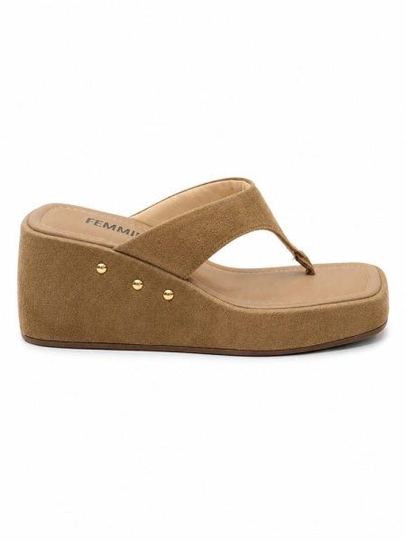 Tamanco Plataforma Flip Flop Malu Nude
