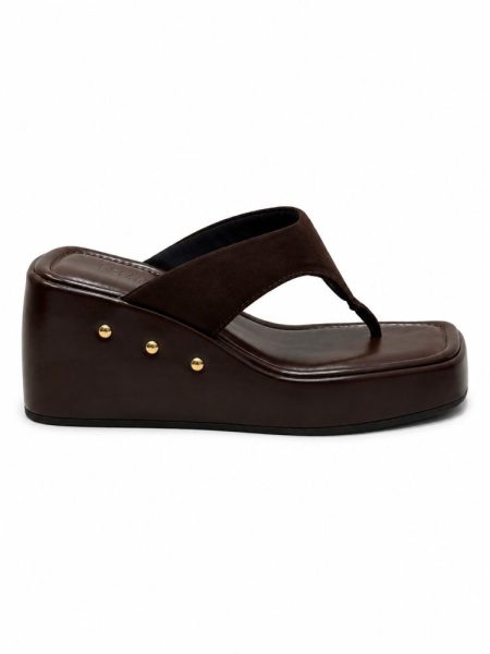 Tamanco Plataforma Flip Flop Malu Marrom