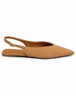 Sapatilha Slingback Feminina Suede Noemi Nude