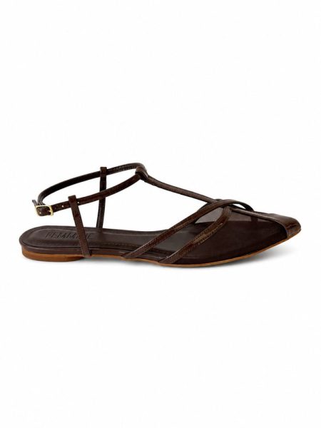 Sapatilha Slingback em Tela Rihanna Marrom
